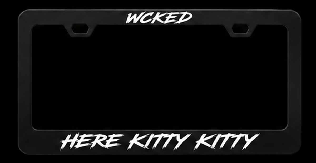 Here Kitty Kitty Plate Frame