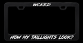 How My Taillight's Look Plate Frame