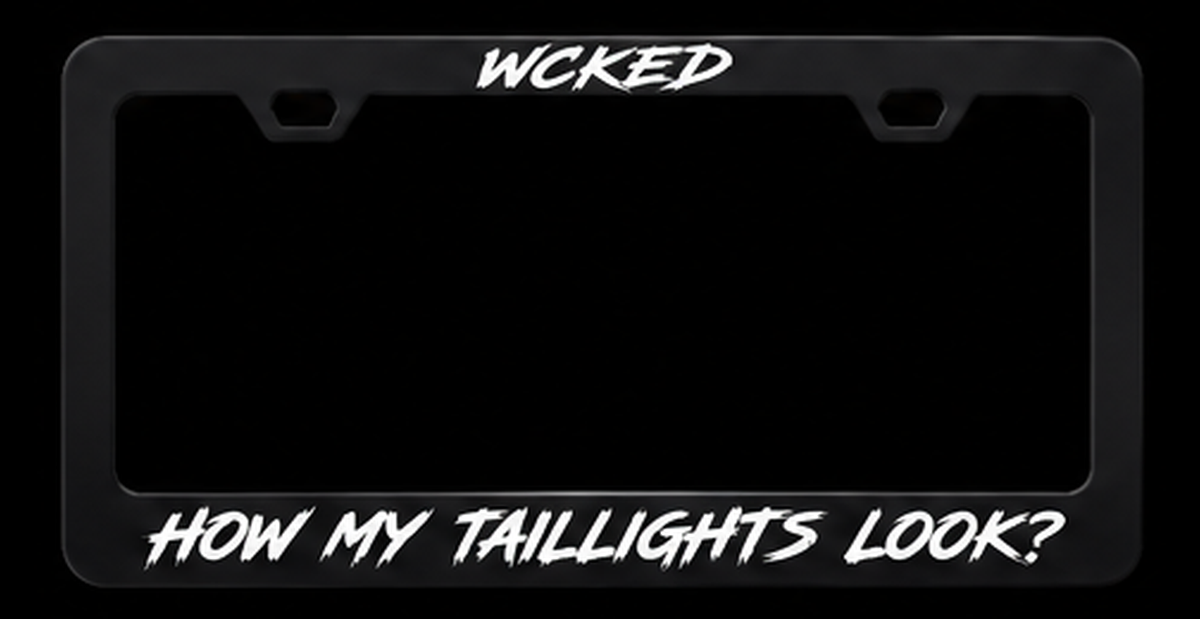 How My Taillight's Look Plate Frame